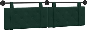 vidaXL Cap de pat suspendat Verde închis 170 x 55 x 5 cm Catifea