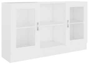 802786 vidaXL Dulap cu vitrină, alb, 120 x 30,5 x 70 cm, lemn prelucrat