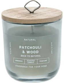 Lumânare în sticlă Back to natural, Patchouli & Wood, 250 g