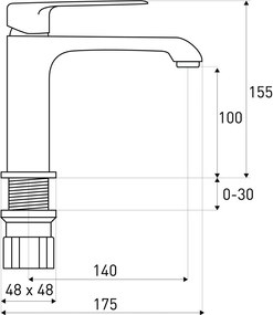 Baterie lavoar Maroko 31 negru-aurie