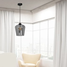 Lustră pe cablu SANTIAGO 1xE27/60W/230V negru