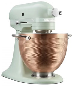 Mixer planetar KitchenAid Artisan Blossom Exclusive Design 5KSM180LEELB, 300W, 4.7L, Actionare directa, 10 viteze, Cap inclinat, Bol din cupru forjat, Verde deschis