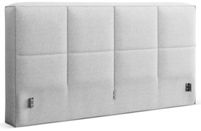 Tăblie de pat gri deschis tapițată 229x100 cm Darren – Micadoni