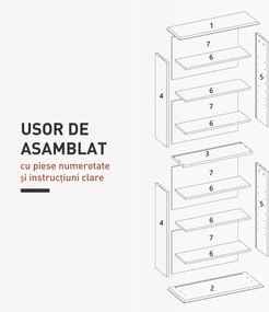 HOMCOM Unitate de Stocare 360 CD/185 DVD/185 Blu-ray - Alb | Aosom Romania