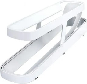 Organizator pliabil pentru ouă pentru frigider - 2 rânduri - alb