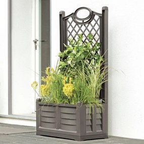 Ghiveci mare cu suport decorativ Bama Separeantracit, 80 x 150 x 42,5 cm