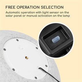 Shinestone Solar 30, lampă tip bilă, panou solar, Ø 30 cm, LED RGB, IP68, baterie