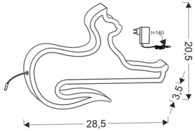 Lampă de birou pentru copii CAT LED/13W/230V, neagră