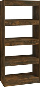 vidaXL Bibliotecă/Separator stejar afumat 60x30x135 cm, lemn prelucrat