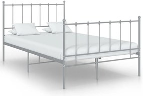 vidaXL Cadru de pat, gri, 120x200 cm, metal