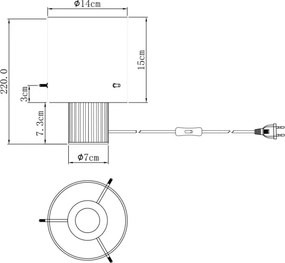 Lampă de masă Globo 15904TS TULIVAR 1xE27/40W/230V