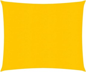 vidaXL Pânză parasolar, galben, pătrat, 4x4 m HDPE, 160 g/m²