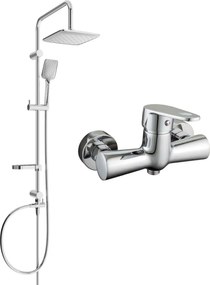 Mexen Sven set de duș montat pe suprafață cu duș tip ploaie și baterie de duș Kama, crom - 72540262-00
