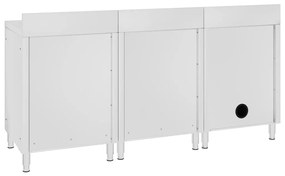 Dulap comercial pentru chiuveta 180x60x96 cm, otel inoxidabil 1, 180 x 60 x 96 cm (chiuveta + masa de lucru + scurgator)