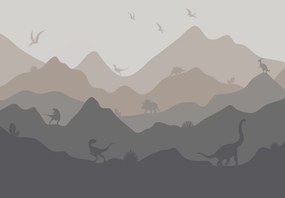 Fototapet - Dinozauri - în nuanțe (147x102 cm)