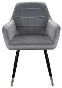 Scaun de bucaterie Nuxe Velvet, gri