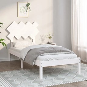 3104854 vidaXL Cadru de pat, alb, 90x200 cm, lemn masiv