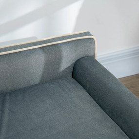 PawHut Pat canapea pentru câine pisică design scandinav cu pernă moale detașabilă și picioare din lemn masiv 100 x 62 x 32 cm gri | Aosom Romania