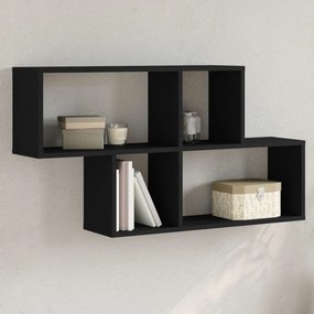 vidaXL Raft de perete, negru, 100x20x53 cm, lemn prelucrat