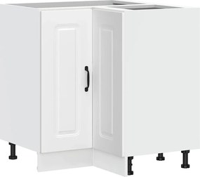 vidaXL Dulap de bază pe colț de bucătărie „Kalmar” lemn prelucrat alb