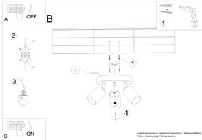 Spot Sollux SL.1287 VERDO 3xGU10/10W/230V alb