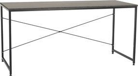 Birou, beton/negru, 150x60 cm, MELLORA
