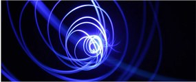 Tablou cu spirale albastre (120x50 cm)