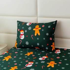 Fata de perna din bumbac OM DE ZAPADA SI TURTA DULCE 50x70 cm, verde