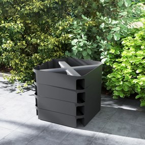 Outsunny Greutăți de bază pentru suport de umbrelă de soare, Impermeabil, umplut cu nisip, Plastic, 89L x 89B x 10,5Î cm, Negru | Aosom Romania