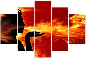 Tablou femeii în foc (150x105 cm)