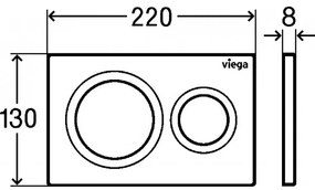 Clapeta actionare rezervor WC incastrat, Viega Visign for Style 20, crom, 773779
