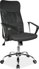 Scaun de birou Q-025, negru, stofa meshm 62x50x107/116 cm