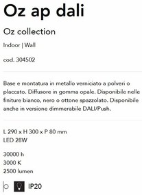 Aplica LED design modern circular OZ AP dali alama