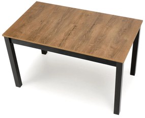 Masă de sufragerie extensibilă Tentempies (stejar hnedý + negru) (pentru 4-6 persoane). 1116984