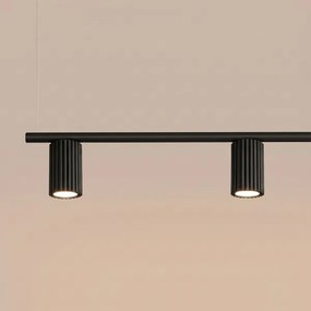 Sollux SL.2712 - Lustru suspendat pe cablu KARBON 4xGU10/10W/230V negru