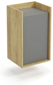 Corp depozitare modular Mobius 1D natur/gri – H83 cm