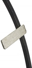 Ceas decorativ argintiu/negru din metal, ∅ 63 cm, Silvery Mauro Ferretti