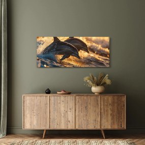 Tablou - Delfinii (120x50 cm)