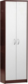 Dulap MECKI, wenge/alb, DTD laminat, cu 2 usi, 55x26x190 cm