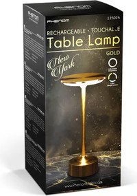Lampă de birou LED reglabilă reîncărcabilă NEW YORK LED/1,8W/5V 1200 mAh auriu
