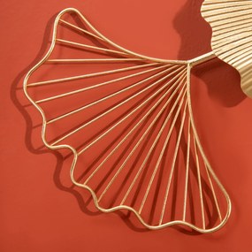 Decoratiune de perete 3D HOMCOM Moderna Frunze de Ginkgo Sculpturi de Perete Agatate Decor pentru Sufragerie | Aosom RO