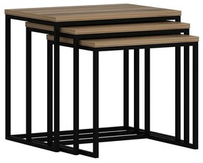 Masă pliabilă Evia Walnut, 3 buc