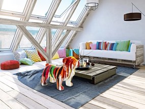 Figurina decorativa buldog pentru interior sau exterior Otto medium