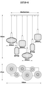 Lustra suspendata design modern VALLETTA 6L