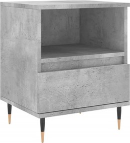 vidaXL Noptieră, gri beton, 40x35x50 cm, lemn compozit