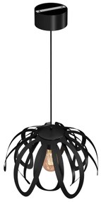Lustră pe cablu ORCHID 1xE27/60W/230V neagră