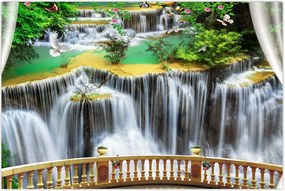 Tablou - Privire la cascade magice (90x60 cm)