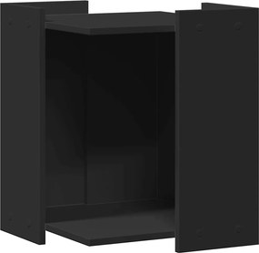 vidaXL Cutie litieră pisici negru 42x42x51 cm lemn prelucrat