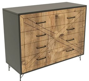 Comodă Comfort Anthracite and Oak