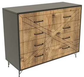 Comodă Comfort Anthracite and Oak